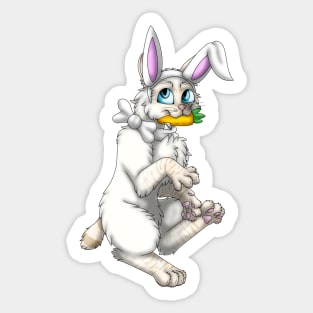 Bobtail BunnyCat: Cream Lynx Point (White) Sticker